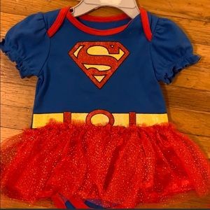 NWOT Superman outfit for baby girl!